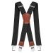 Peoyoye braces for men 4cm wide work pants strong motorcycle pants long x shape 4 metal clips adjustable and elastic unit size for men and women black oranges leather