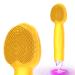 Sonic Facial Cleansing Brush Waterproof Face Scrub Brush for Men & Women Rechargeable Electric Silicone Face Scrubber Portable Face Massager Gentle Exfoliating and Massaging - Yellow