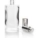 Fantasia Empty Perfume Bottle with Atomizer - 100ml Clear Glass Flakon Refillable Oval Design Silver Cap - Perfect for DIY Fragrance - Buy Online on SooperMarket.com