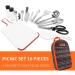 Camping Kitchen Utensils Set for Tent Campers | Portable Cookware Set for Outdoor Picnics and Barbecues | National Style Color | Essential Camping Cooking Gadgets - Buy Online on SooperMarket.com