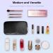 Wandering Nature Small Makeup Bag | Eco Vegan Leather in Black | Slip-in Pockets | Ideal for Handbag, Purse, and Travel | Women's Cosmetic Pouch (Patent Pending) - Buy Online on SooperMarket.com