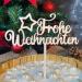 Merry Christmas Star Cake Topper - Wooden Cake Decoration for Christmas Celebrations - Buy Online on SooperMarket.com