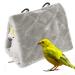 MATT SAGA Winter Warm Bird Nest House Shed Hut Hanging Hammock Finch Cage Plush Fluffy Birds Hut Hideaway for Hamster Parrot Macaw Budgies Eclectus Parakeet Cockatiels Cockatoo Lovebird (M Gray) M Gray