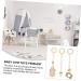 JEWEDECO 3pcs Gym Pendant Wooden Toys for Babies | Natural Home Decor & Infant Stroller Toy | Baby Fitness Rack Pendants with Wooden Bead Mobile - Buy Online on SooperMarket.com