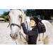 Premium Genuine Leather 18 Horse Crop Jump Bat with Black Handle - Equestrian Fiberglass Rod for English Training - Buy Online on SooperMarket.com
