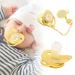 Golden Baby Pacifier - Soft Curved Design Safe Materials 26 Letters Clips for 6-18 Months - Buy Online on SooperMarket.com