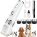 Dog Clippers 2-Speed Dog Grooming Kit Dog Hair Trimmer Cat Shaver Low Noise Rechargeable Cordless Pet Clippers for Small Medium Large Dogs Cats