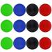 Kasteco 12 Pack 2.5 Inch Air Hockey Pucks for Small Size Table Red Blue Green Black 64x4 mm