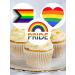 24 x Pre-Cut Pride 3 Edible Stand up Wafer/Rice Paper Cupcake Cake Dessert Toppers LGBTQ Party Rainbow Flag Decorations (Pride 3) - Buy Online on SooperMarket.com