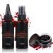 Halloween Fake Blood Spray + Fake Blood Gel Edible Washable Realistic Scar Wound SFX Makeup Kit For Clothes Face Mouth Cosplay Zombie Vampire Special Effects Makeup Essentials