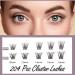 DIY Individual Cluster Lash Extension Kit with Bond and Seal Remover Tweezers | 204 Pcs 10-16mm Natural Light C/D Curl False Eyelashes | Beginner at Home - OP01+OP17 - Buy Online on SooperMarket.com