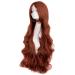 MapofBeauty 32 Fashion Long Curly Ginger Orange Anime Wig with Side Bangs - Perfect Cosplay Accessory - Buy Online on SooperMarket.com