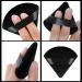 Velour Triangle Powder Puff Set with Mini Finger Makeup Sponges - 4 Pieces for Mineral Powder and Body Foundation - Buy Online on SooperMarket.com