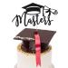 Arthsdite 1Pc Masters Cake Topper 2024 Graduation Cake Topper Congrats Grad Cake Decorations Masters Graduation Party Decorations Supplies - Black Glitter Black Masters Cake Topper