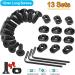 FANGOSS Mloc Picatinny Rails Set - 6 Pack with 3, 5, 7, 9, 11, 13 Slot Aluminum Sections - Includes 13 T-Nuts, Screws, and Allen Wrench - Buy Online on SooperMarket.com