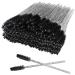 XPP Disposable Eyelash Brushes 100PCS Eye Brow Spoolie Castor Oil Brush Mascara Wands Cosmetic Makeup Tools(Crystal Black)