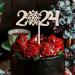 CAKE TOPPER 2024 made of wood - cake decoration & cake decoration - New Year's Eve - cake topper