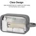Narwey Clear Travel Toiletry Bag - Grey Makeup Organizer for Women on the Go - Buy Online on SooperMarket.com