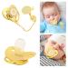 Golden Baby Pacifier - Soft Curved Design Safe Materials 26 Letters Clips for 6-18 Months - Buy Online on SooperMarket.com