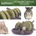 Bunny Chew Toys for Teeth Grinding - Organic Bamboo & Fruitwood Sticks for Rabbits, Guinea Pigs, Hamsters - 2 Count Pack - Includes Alfalfa Cakes - Natural and Safe - Buy Online on SooperMarket.com