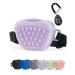 Gobeigo Silikon Hundeleckerli bags with dogs training clicker magnetic closure bag for treats puppy training or dog walks hip belt fanny pack (violet)