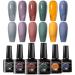 MEET ACROSS Jelly Gel Nail Polish Set - 6 Morandi Colors for Salon Gel Manicure and DIY Nail Art (Gray, Purple, Yellow) - Buy Online on SooperMarket.com