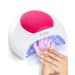 SUNUV Nail dryer UV LED lamp for nails 10s/30s/60s/90s timer infrared sensor LCD display removable base perfect for nail art home manicure and nail studio.