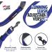 Tuff Pupper Hands Free Dog Leash | Adjustable Length for Running, Jogging, Walking | Padded Waist Belt | Strong Nylon with Reflective Strips - Blazing Blue - Buy Online on SooperMarket.com