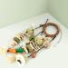 ERKOON Rabbit Hamster Hanging Chew Toys - Applewood Boredom Breaker with Grass Ball and Carrot Treats for Small Pets - Buy Online on SooperMarket.com