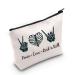 Levlo funny rock and roll cosmetic bag guitar retro 80s hippi gift peace love rock'n roll make-up bag zip pocket for friends family peace love rock'n roll