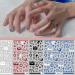 Klein Blue Flame Smiley Face Nail Art Sticker Decals - Minimalist Style Impressionist Lines Star Design - 4 Colors - Men and Women Nail Art Decoration - Buy Online on SooperMarket.com