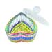 1 pc Rainbow Glass Crystal Acrylic Liquid Holder Dish Dappen Dish Glass Cup with Lid Bowl for Acrylic Powder Monomer Nail Tool HJ-NAPB019 (Heart Shape) HJ-NAPB019-Heart