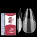 240PCS 12 Sizes Medium Almond Gel Nail Tips Set Soft Nail Art Gel Nail Extensions Pre-Buffed Artificial Nails Gel Nail Tips Kit Fit All Nails