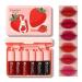 6 Colors Lip Tint Stain Set Korean Lip Gloss Lip Tint Stain Plumping Mini Liquid Lipstick Multi-use Lip and Cheek Tint Long lasting Non-Stick Cup Waterproof High Pigment Vivid Color Lip Tint Makeup Set A