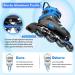 Adjustable Inline Skates with Light Up Wheels for Kids and Adults | Perfect for Indoor and Outdoor Skating | Blue | Big Kids/Youth/Adults - Buy Online on SooperMarket.com