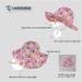 LANGZHEN Baby Girls Sun Protection Hat with Chin Strap | Adjustable Toddler Kids Wide Brim Play Hat | Pineapple Design | 6-12 Months - Buy Online on SooperMarket.com