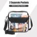 Moko Station Approved Clear Crossbody Bag | Transparent Adjustable Shoulder Bag for Sports Games & Concerts - Black 25.5x10.5x5 cm - Buy Online on SooperMarket.com
