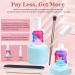 Modelones 10 Pcs Dip Powder Nail Kit Starter Set | Nude Pink Glitter Neutral Skin Colors | 15ml 2 in 1 Base & Top Coat Activator | Nail Art DIY Salon A1- Light Pink - Buy Online on SooperMarket.com