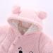 Newborn Cartoon Bear Snowsuit | Baby Winter Coat Romper | Eurobuy Pink 6-9 Months - Buy Online on SooperMarket.com