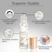 Alledomain 10Pcs 10ml Essential Oils Roller Bottles Clear Glass Roll on Bottles with Lucky Cat Pattern & Stainless Steel Rollers & Gold Cap for Aromatherapy - Include 12 Labels Dropper & Opener Golden - Buy Online on SooperMarket.com