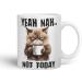 Vixar Yeah Nah.. Not Today Cat Gift Sarcastic Joke Ceramic Coloured Mug Cup for Tea Coffee Hot Brew 330ml 11Oz (White) - Buy Online on SooperMarket.com