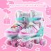 Adjustable Kids Roller Skates with Light Up Wheels - Colorful Pink Small (12J-2) - Buy Online on SooperMarket.com