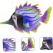 ABOOFAN 1pc Decorative Fish Wall Hanging Ornament Metal Fish Wall Art Wall Hanging Decoration The Fence Iron Purple 26x16.3cm - Buy Online on SooperMarket.com