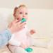 Matchstick Monkey Antimicrobial Teething Starter Set - Green Monkey Set for Babies 3 Months+, Includes 1 Flat Face Teether, 1 Animal Teether, and 2 Silicone Finger Toothbrushes - Buy Online on SooperMarket.com