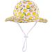 LANGZHEN Beach Sun Protection Hat for Baby Girls - Adjustable Wide Brim Play Hat with Chin Strap, White Lemon, 2-4 Years - Buy Online on SooperMarket.com
