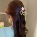 Gold Metal Lily Flower Hair Clip - Pink Floral Barrette for Strong Hold - Cute Fashion Hair Accessory for Thick & Thin Hair - Buy Online on SooperMarket.com