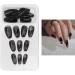 Press On Nails Coffin Press On False Nail Tips Black False Nails Artificial Nails Fake Solid Color Solid Color Fake Nails Ballerina Nail Art Tips Sets - Buy Online on SooperMarket.com