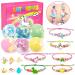 Bath Bombs for Kids with Surprise Inside 6 Large Organic Bubble Kids Bath Bomb with Bracelets and Rings Toys Safe and Natural bathbombs Gifts for 4 5 6 7 8 9 Years Old Girls Easter Basket Stufffers