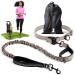 Jogging lines for dogs to walk jogging hiking |2 in 1 jogging line and normal dog leash for large and medium -sized dogs with double handle |Belly belt dog leash green armygr n for a dog