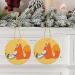 YYHHAOFA Sunflower Seeds and Foxes Picture Christmas Ceramic Round Pendant Decoration - Festive Hanging Ornament for Stores and Homes -2.9 in - Buy Online on SooperMarket.com